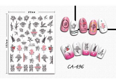 3D Nail Stickers - CA-496